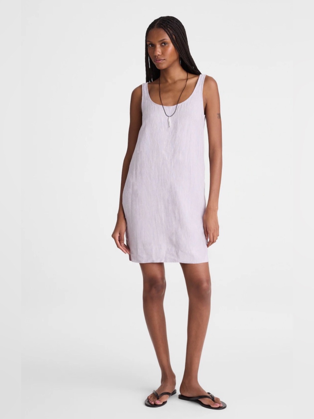 NWT Madewell Light Purple Linen Tank Top Mini Dress Size XS